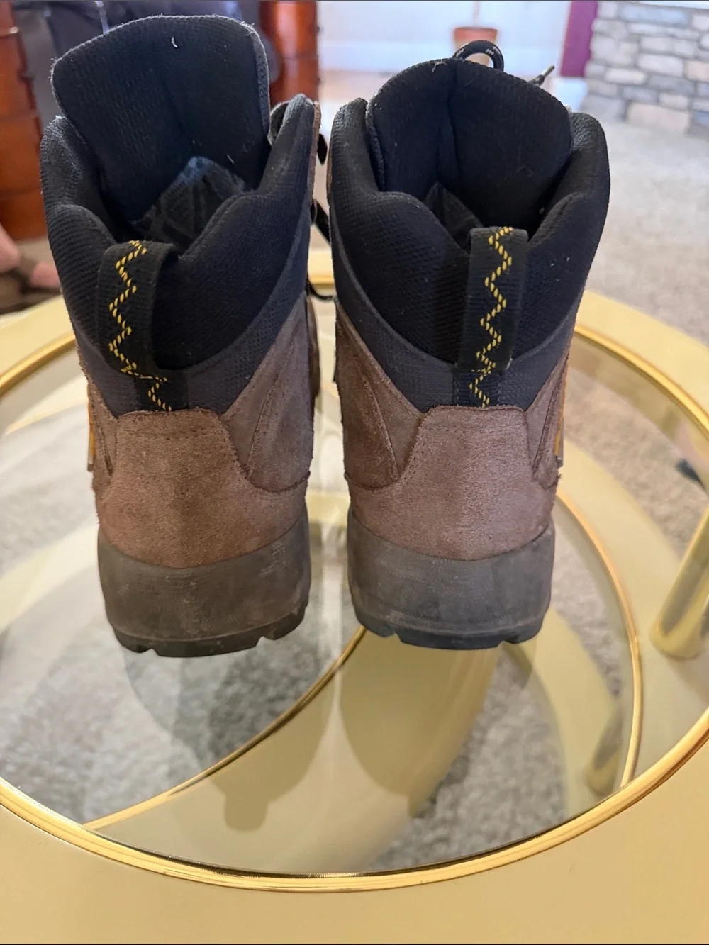 Asolo Taupe Suede Hiking Boots with Black Trim
